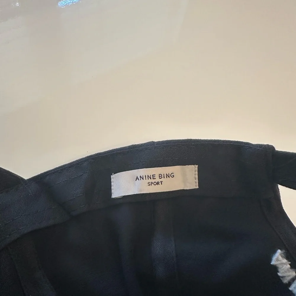 Anine Bing Baseball Cap in Washed Black - Picture 7 of 7